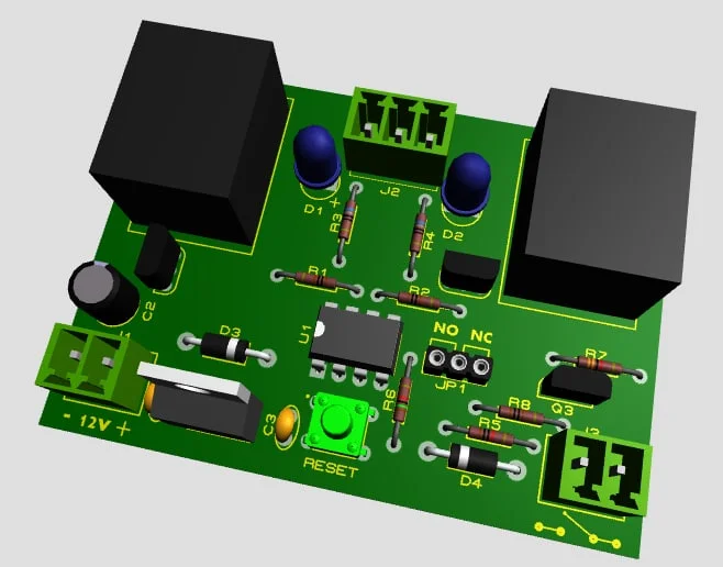دانلود مدار سنسور هوشمند سرویس بهداشتی با خروجی فن و لامپ به همراه PCB - تصویر 3
